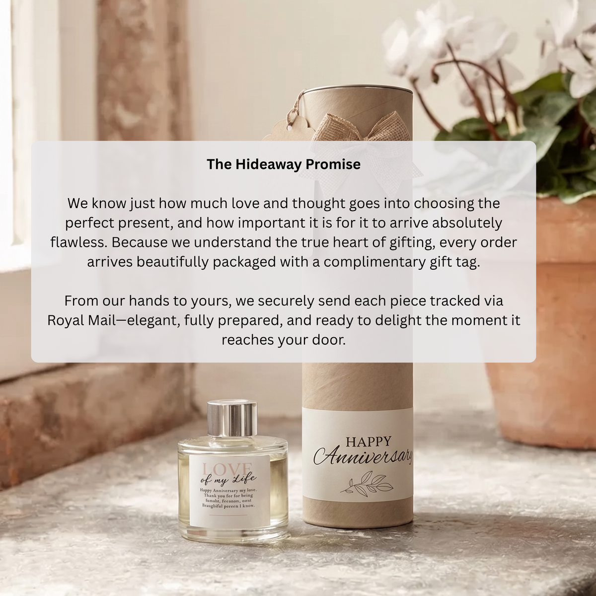 Reed Diffuser Gift Custom candles and fragrance diffusers gift with a personalised message tags - Hideaway Home Fragrances