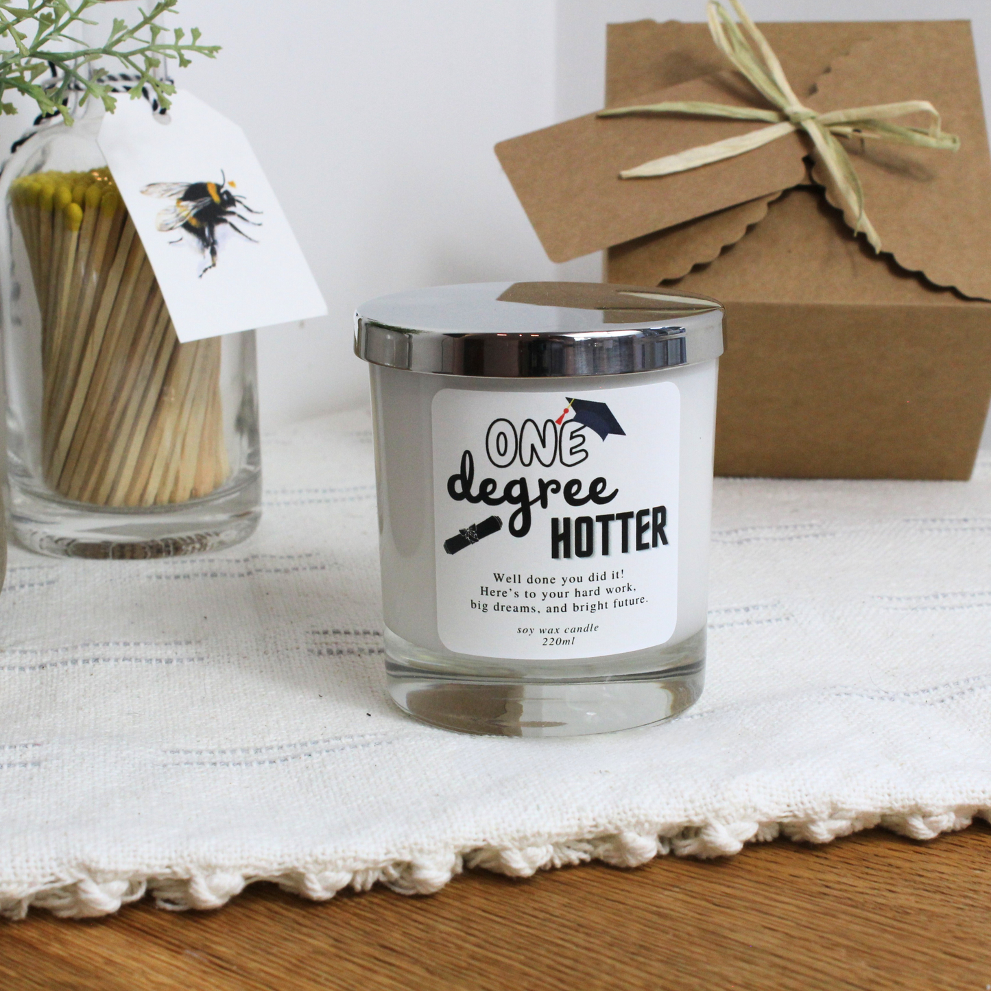 Luxury hand-poured celebratory candle gift for achievements – Hideaway Home Fragrances