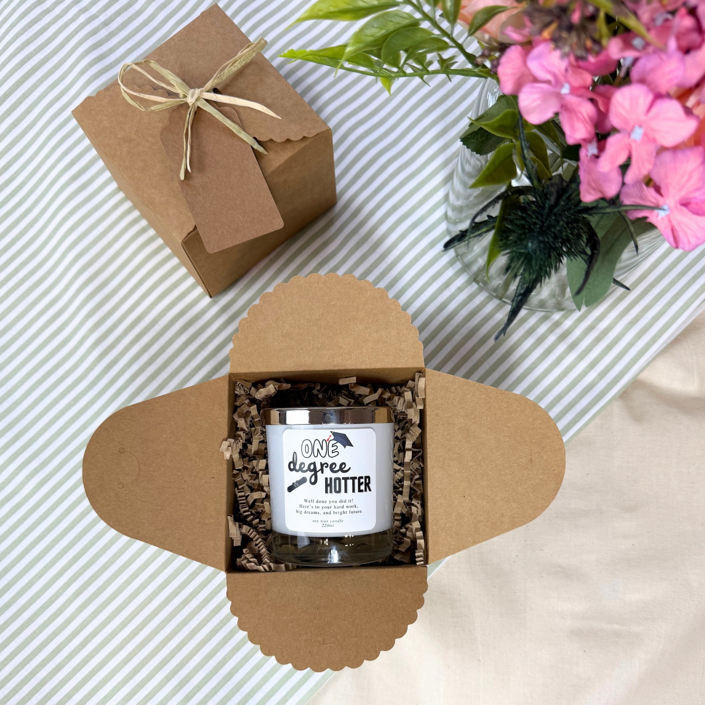 Unique custom congratulations candle with heartfelt message – Hideaway Home Fragrances