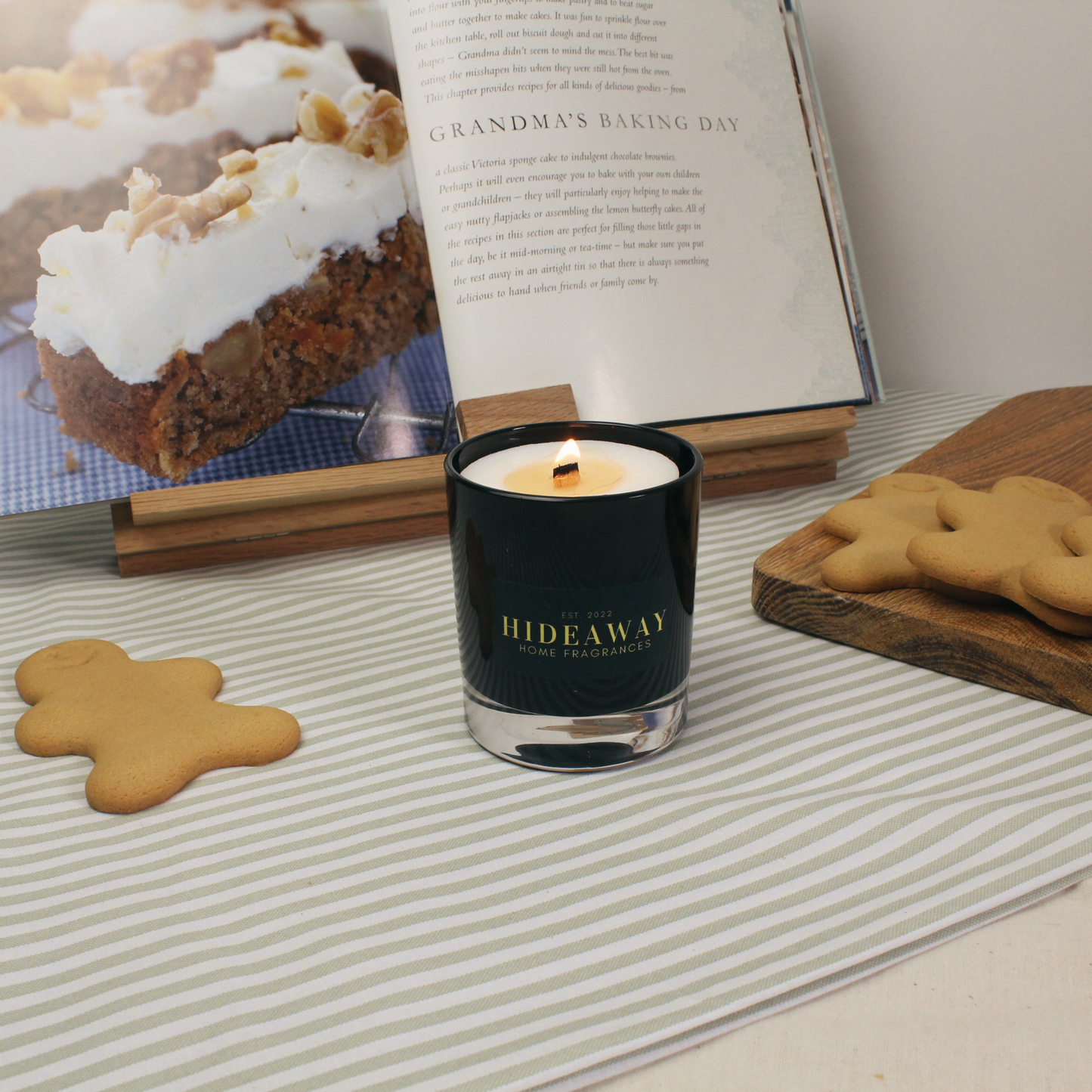 Comforting Winter Scented Candle Refill with Homemade Gingerbread and Cinnamon – Hideaway Home Fragrances