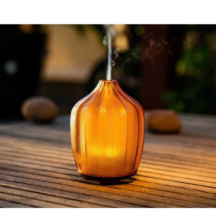 Stylish glass essential oil diffuser Fern for bedrooms, living rooms, and office spaces to enhance wellbeing – Hideaway Home Fragrances