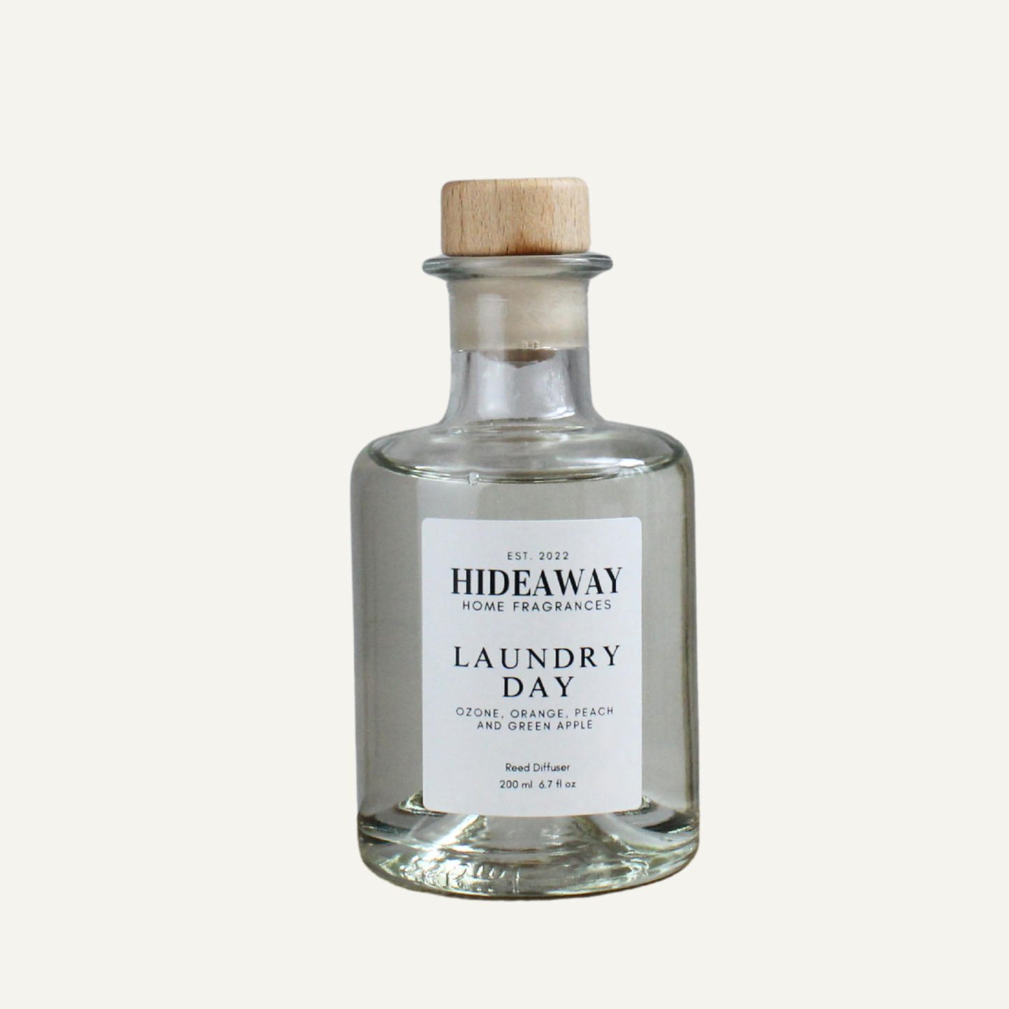 Luxury Laundry Day Diffuser – Fresh Crisp Comforting Aroma with Rose, Geranium, and Patchouli | Hideaway Home Fragrances