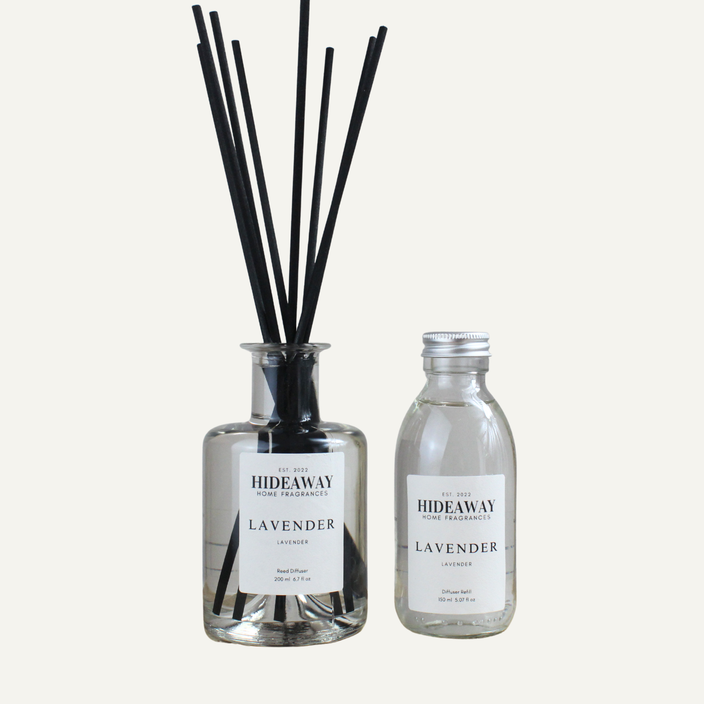 Soothing Restorative Elegant Reed Diffuser Refill – Lavender Blend with Floral and Fresh Notes | Hideaway Home Fragrances