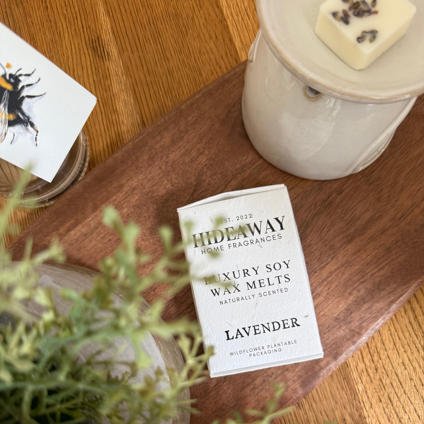 Six large Lavender soy wax melts with soothing, restorative, and elegant notes of authentic English lavender – Hideaway Home Fragrances