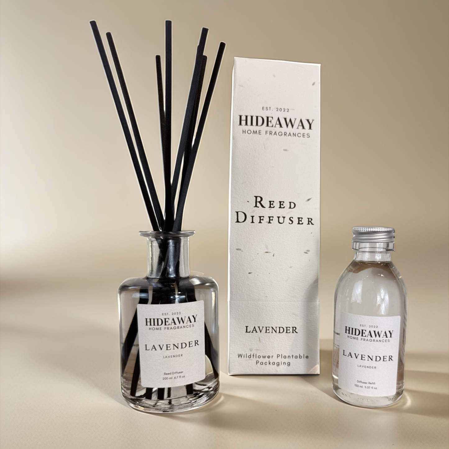 Elegant lavender home fragrance to ease stress and promote tranquillity – Hideaway Home Fragrances