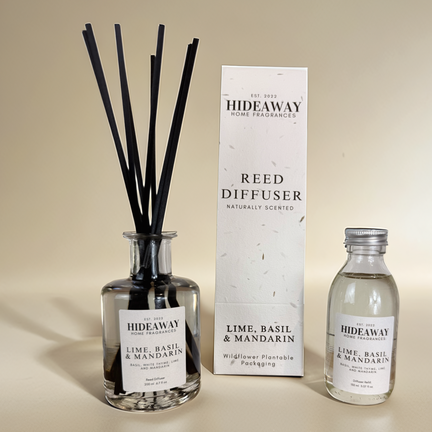 Invigorating home fragrance with mandarin, bergamot, and white thyme – Hideaway Home Fragrances