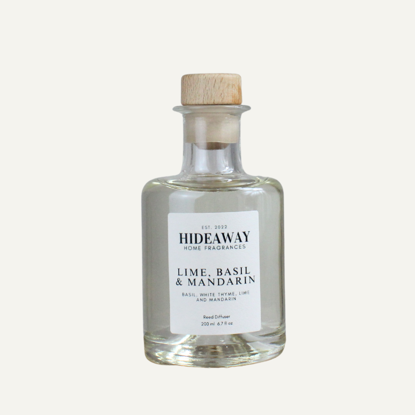 Luxury Lime Basil and Mandarin Diffuser – Fresh Uplifting Invigorating Aroma with Zesty Mandarin and White Thyme | Hideaway Home Fragrances