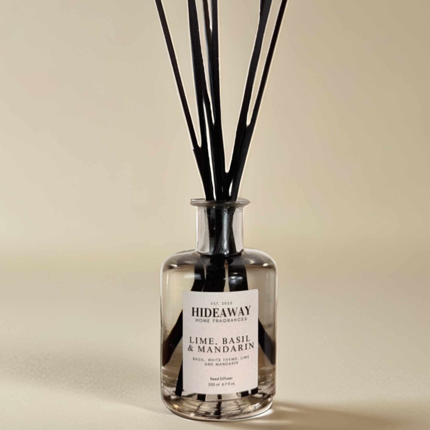 Lime, Basil & Mandarin Reed Diffuser with citrus and herbal notes – Hideaway Home Fragrances