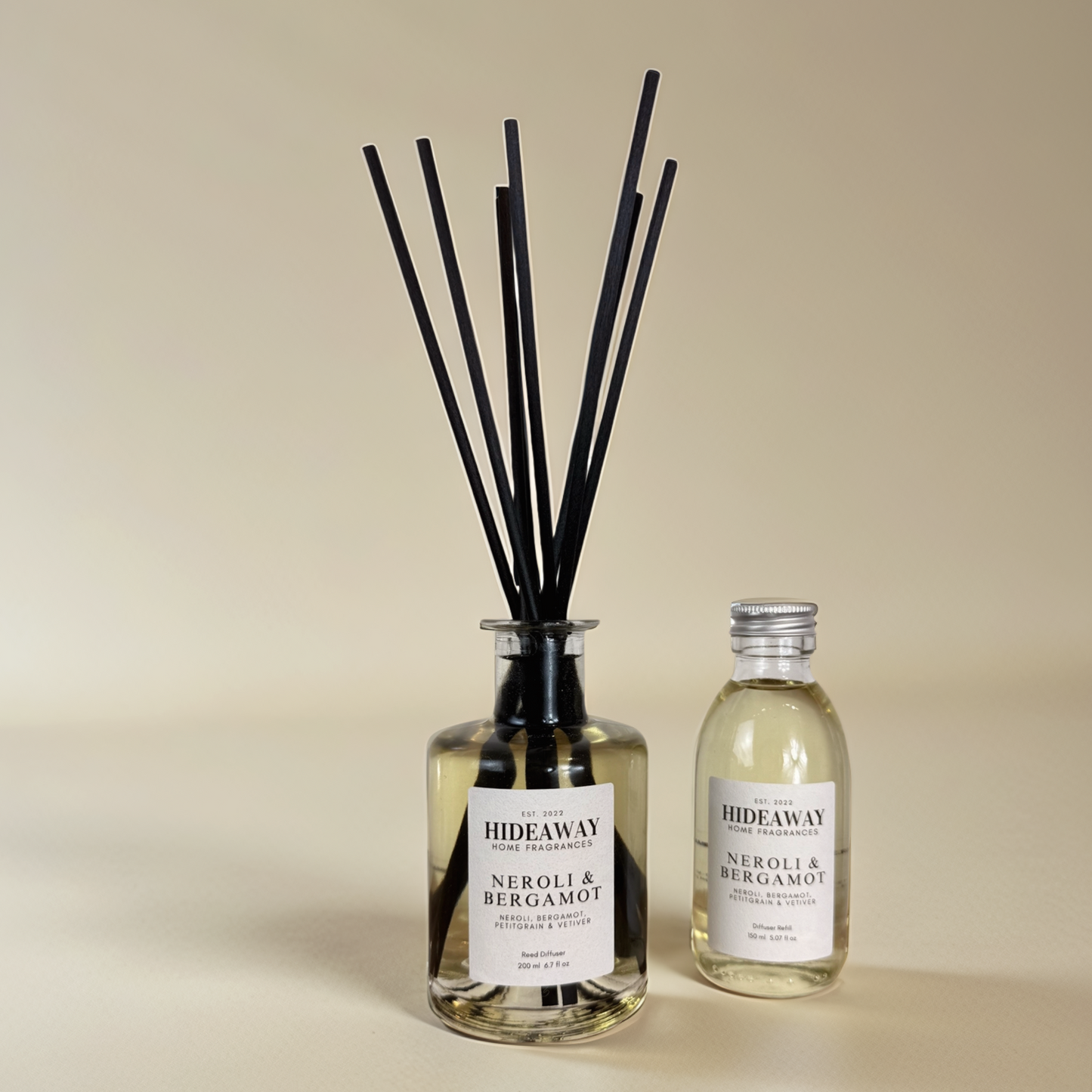Energising reed diffuser for focus and serenity with floral-citrus aroma – Hideaway Home Fragrances