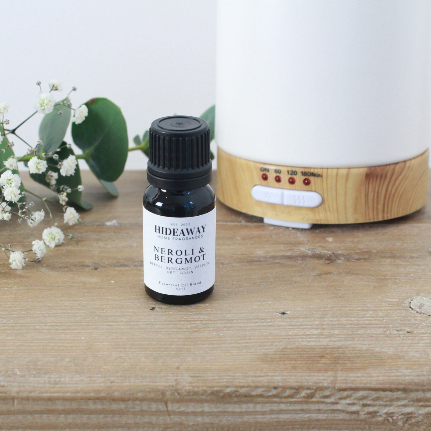 Essential oil blends for relaxation, focus & energy - Hideaway Home Fragrances
