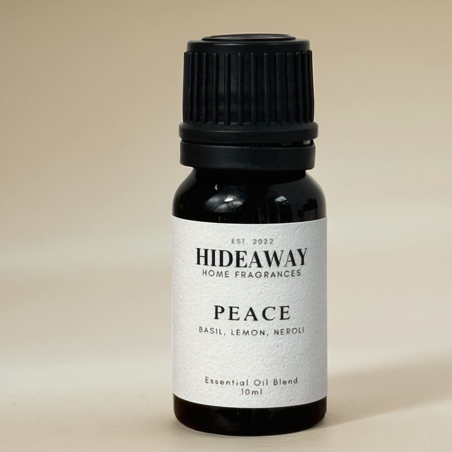 Peace Essential Oil with uplifting lemon, floral neroli, and balancing basil for clarity and calm in any space — Hideaway Home Fragrances
