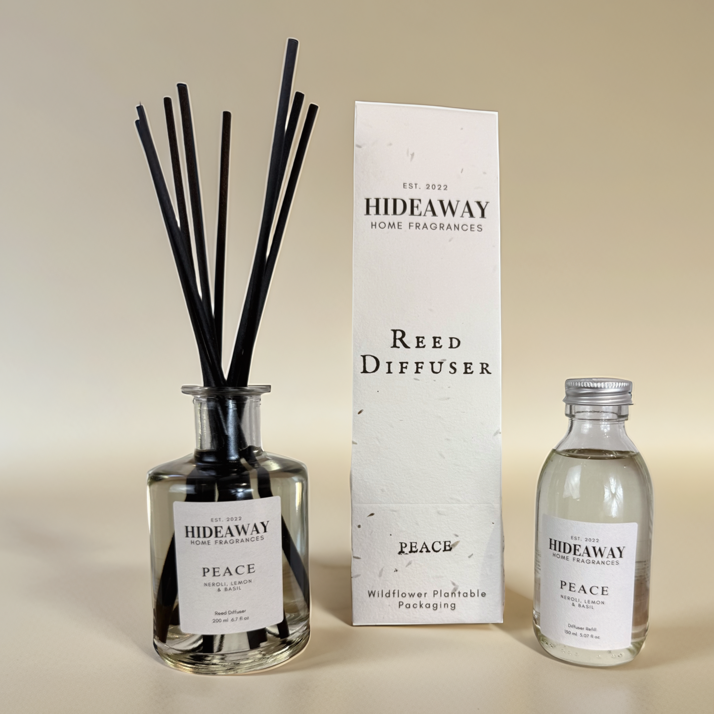 Uplifting citrus reed diffuser designed to calm and clarify – Hideaway Home Fragrances