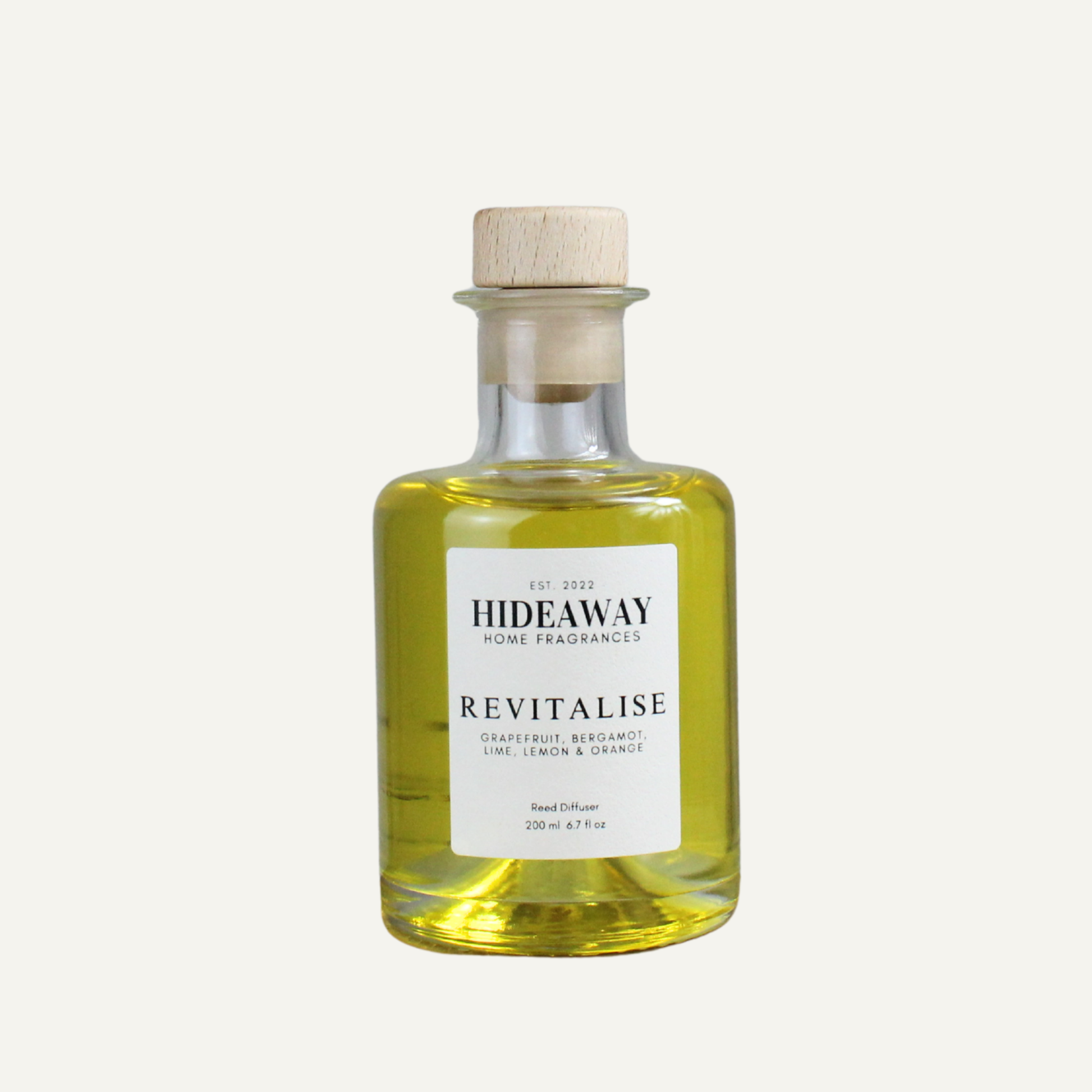 Luxury Revitalise Diffuser – Citrusy Energising Uplifting Aroma with Citrus Blend and Bergamot | Hideaway Home Fragrances