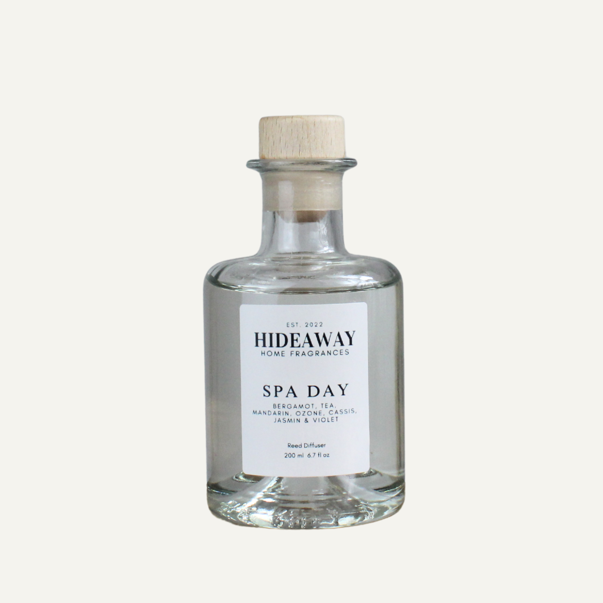 Luxury Spa Day Diffuser – Fresh Herbal Calming Aroma with Thyme, Rose, and Amber | Hideaway Home Fragrances
