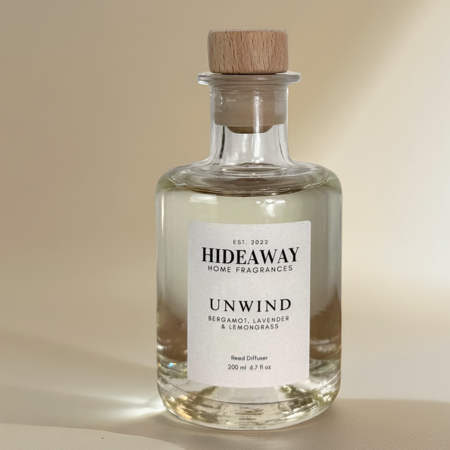Calming and uplifting 200ml reed diffuser for a peaceful home retreat – Hideaway Home Fragrances
