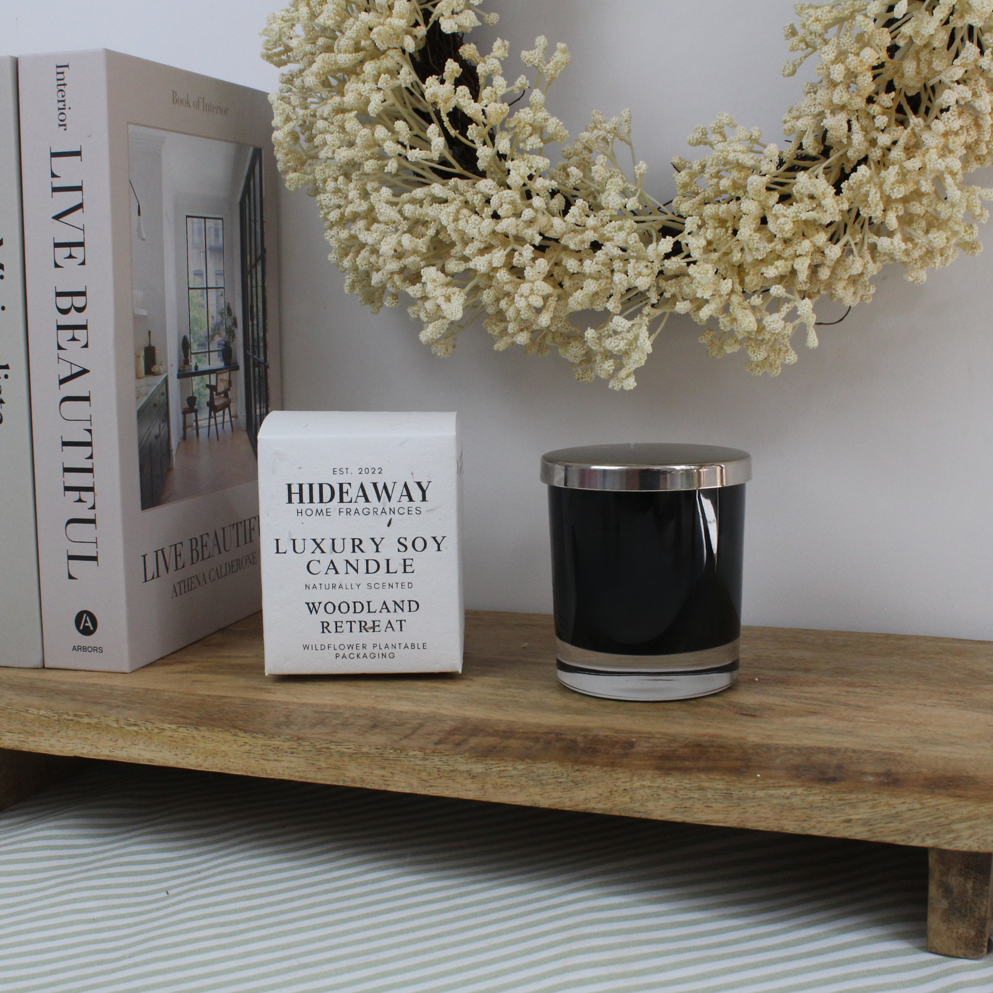 Nature-inspired Woodland Retreat Candle creating serenity with woodland greenery and sweet citrus – Hideaway Home Fragrances