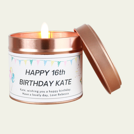 16th Birthday Candle Gift - Hideaway Home Fragrances
