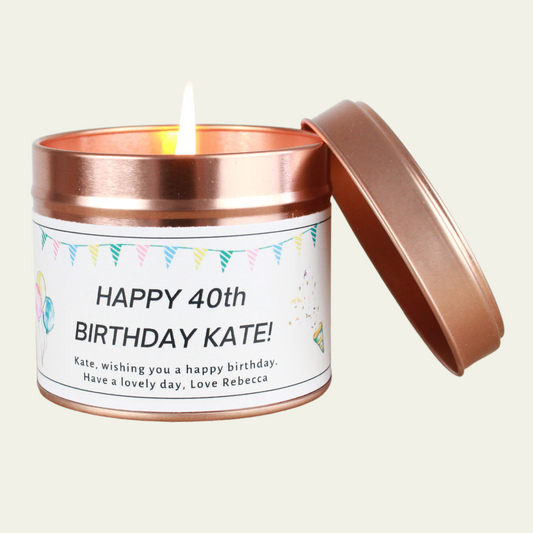 40th Birthday Candle Gift - Hideaway Home Fragrances