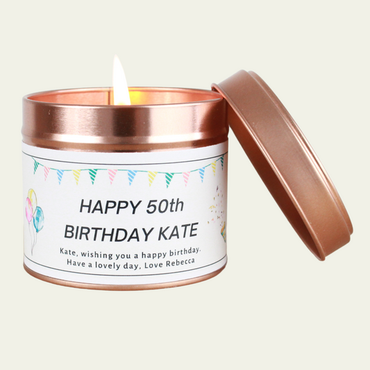 50th Birthday Candle Gift - Hideaway Home Fragrances