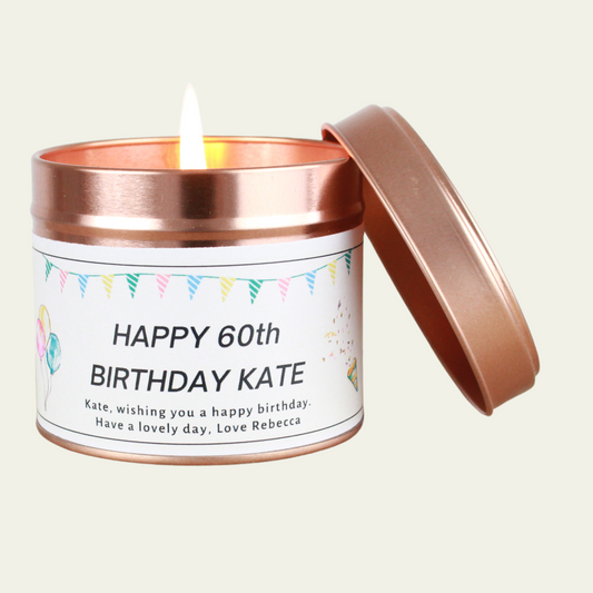 60th Birthday Candle Gift - Hideaway Home Fragrances