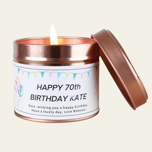 70th Birthday Candle Gift - Hideaway Home Fragrances