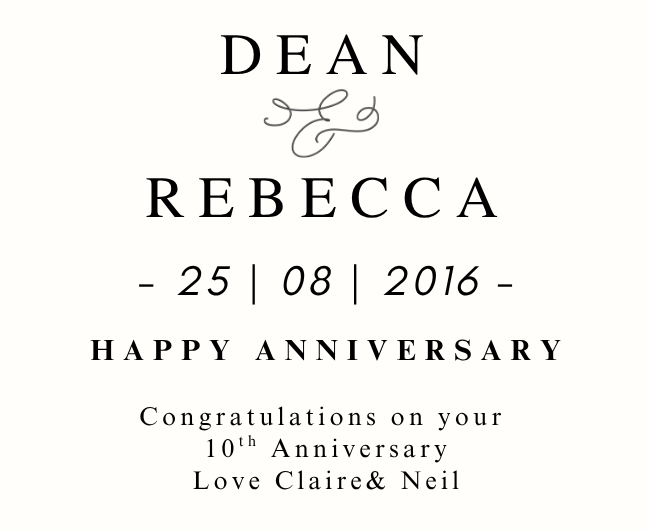 Close up of personalised date luxury reed diffuser anniversary gift for couples - Hideaway Home Fragrances