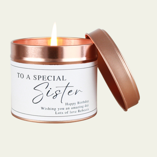 A Special Sister Birthday Gift Candle - Hideaway Home Fragrances
