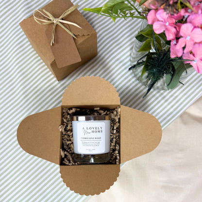 Thoughtful keepsake candle with custom note for new homeowners – Hideaway Home Fragrances