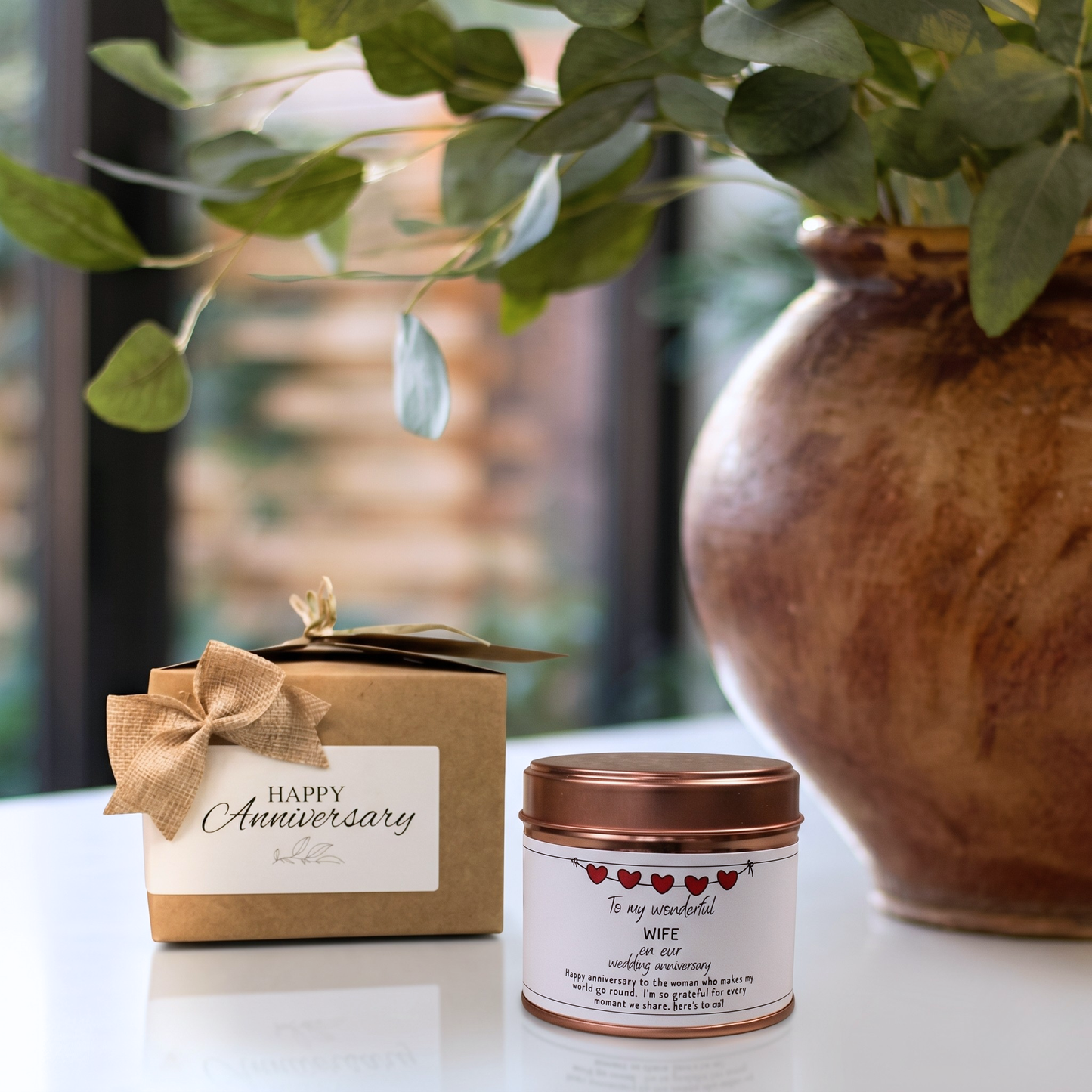 Custom tribute to your love wedding anniversary candle gift with personalized date - Hideaway Home Fragrances