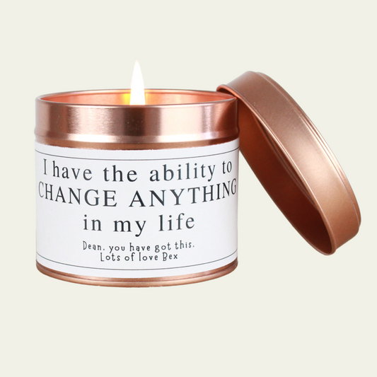 Ability to Change Anything Personalised Candle Gift - Hideaway Home Fragrances