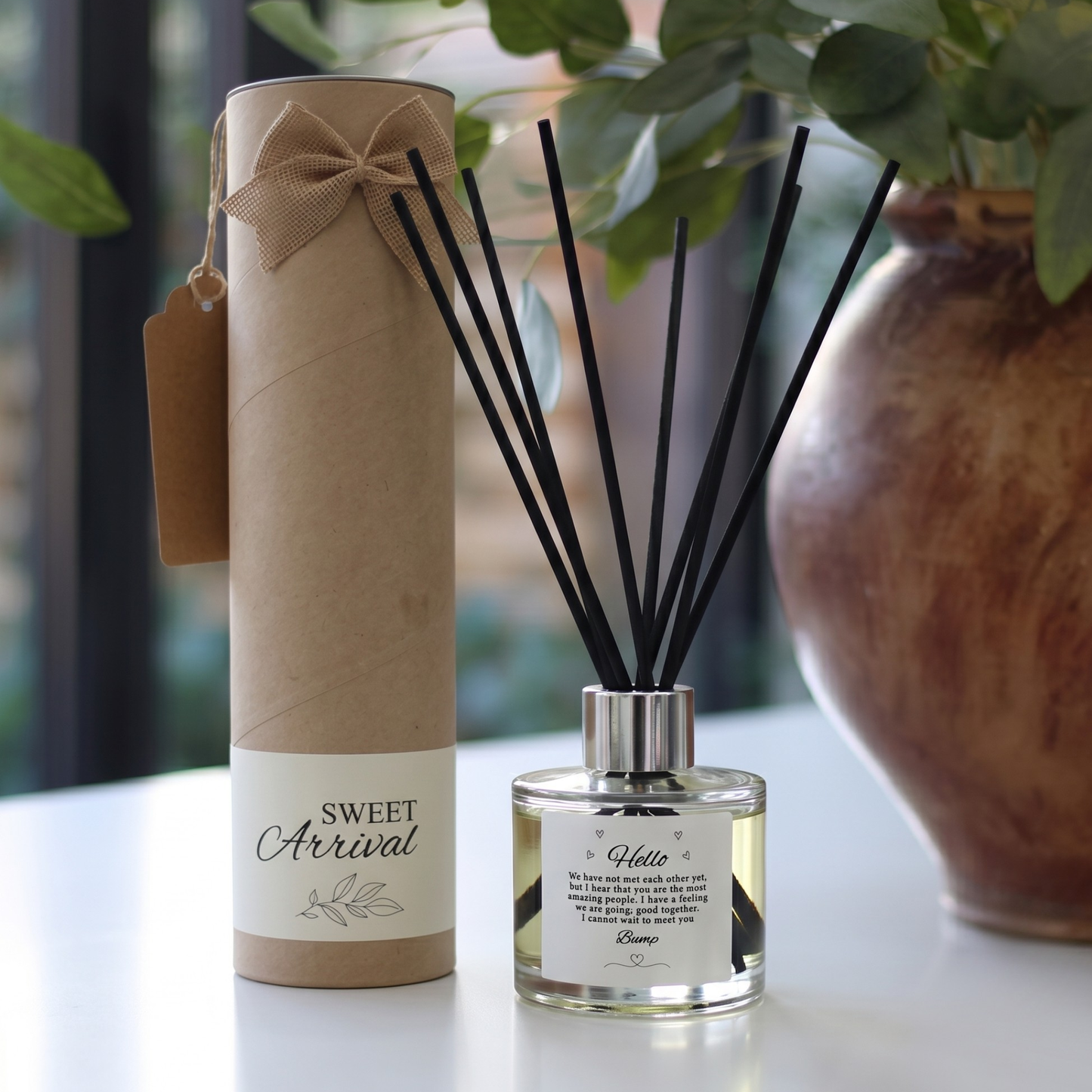 Personalised Amazing Grandparents Baby Bump Candle & Reed Diffuser set, beautifully packaged and ready to gift by Hideaway Home Fragrances.