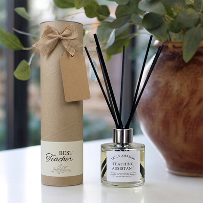Amazing teaching assistant christmas candle and reed diffuser keepsake gift set ready to give - Hideaway Home Fragrances