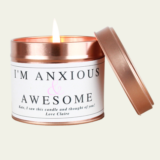 Anxious & Awesome Personalised Candle Gift - Hideaway Home Fragrances