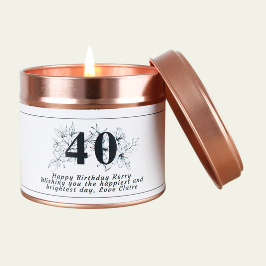 Any Age Floral Birthday Gift Candle - Hideaway Home Fragrances