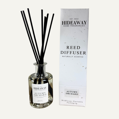 Fruity and Spiced Autumn Reed Diffuser with Warm Cinnamon Aroma – Hideaway Home Fragrances