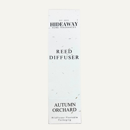 Festive Autumn Reed Diffuser with Apple, Orange, and Cinnamon Fragrance – Hideaway Home Fragrances