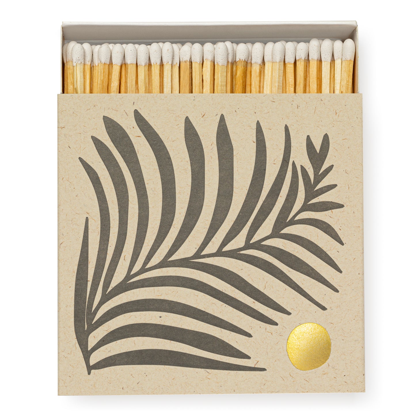 White Fern Luxury Matchbox with minimalist fern design by Real Fun, Wow! - Hideaway Home Fragrances