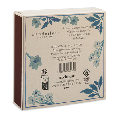 Luxury matchbox inspired by Wanderlust Paper Co’s Flora range - Hideaway Home Fragrances