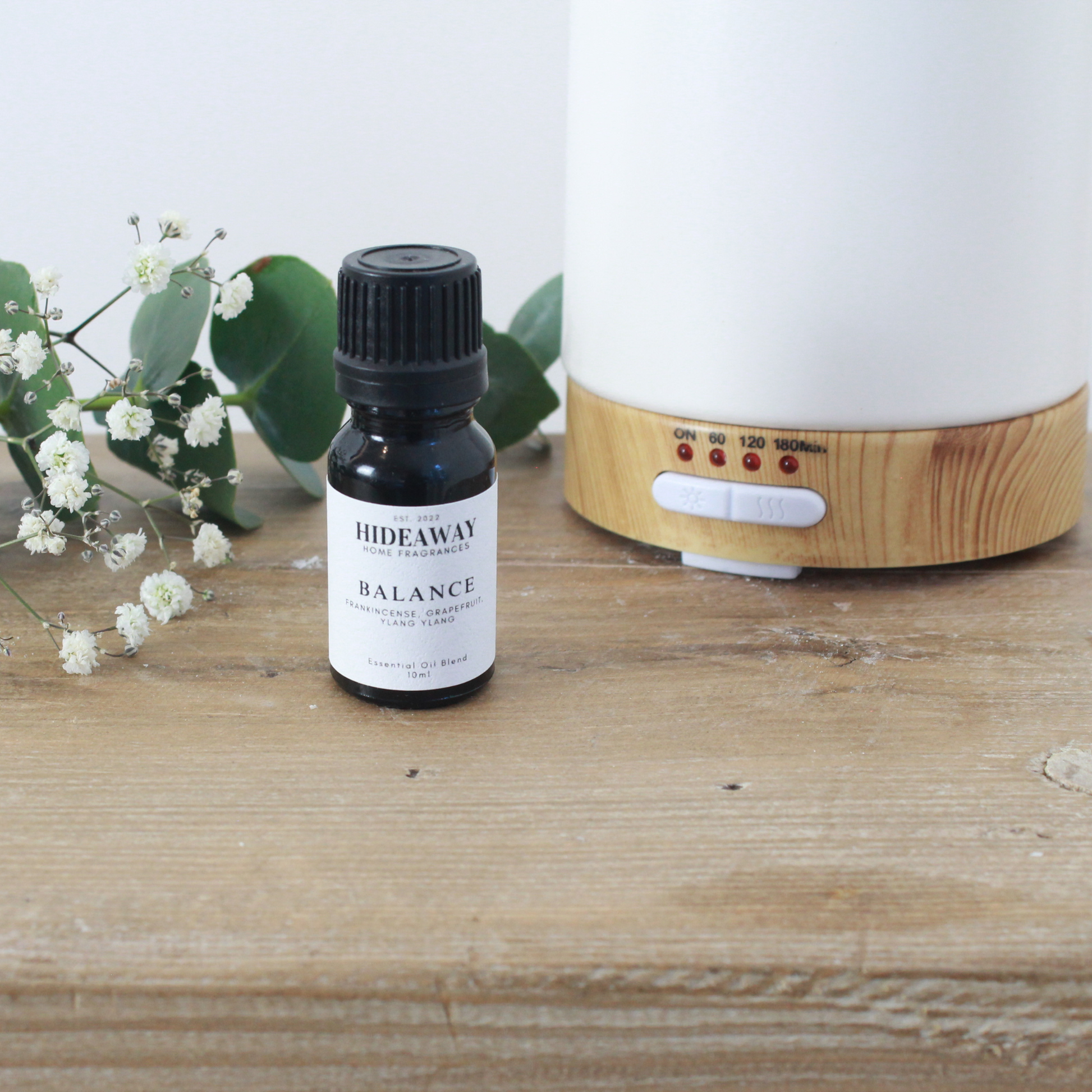 Balance Essential Oil Blend 10ml to elevate your mood and improve focus - Hideaway Home Fragrances