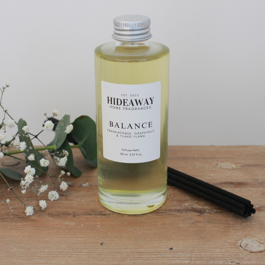 150ml Balance Diffuser Refill to elevate your mood and enhance focus - Hideaway Home Fragrances