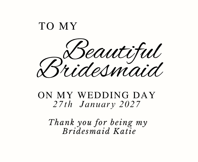 Elegant personalised bridal morning thank you gift hamper for bridesmaids with a luxury fragrance candle and room diffuser – Hideaway Home Fragrances