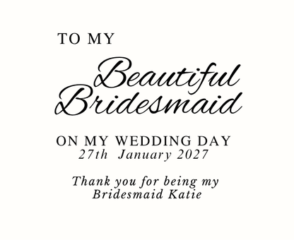 Elegant personalised bridal morning thank you gift hamper for bridesmaids with a luxury fragrance candle and room diffuser – Hideaway Home Fragrances