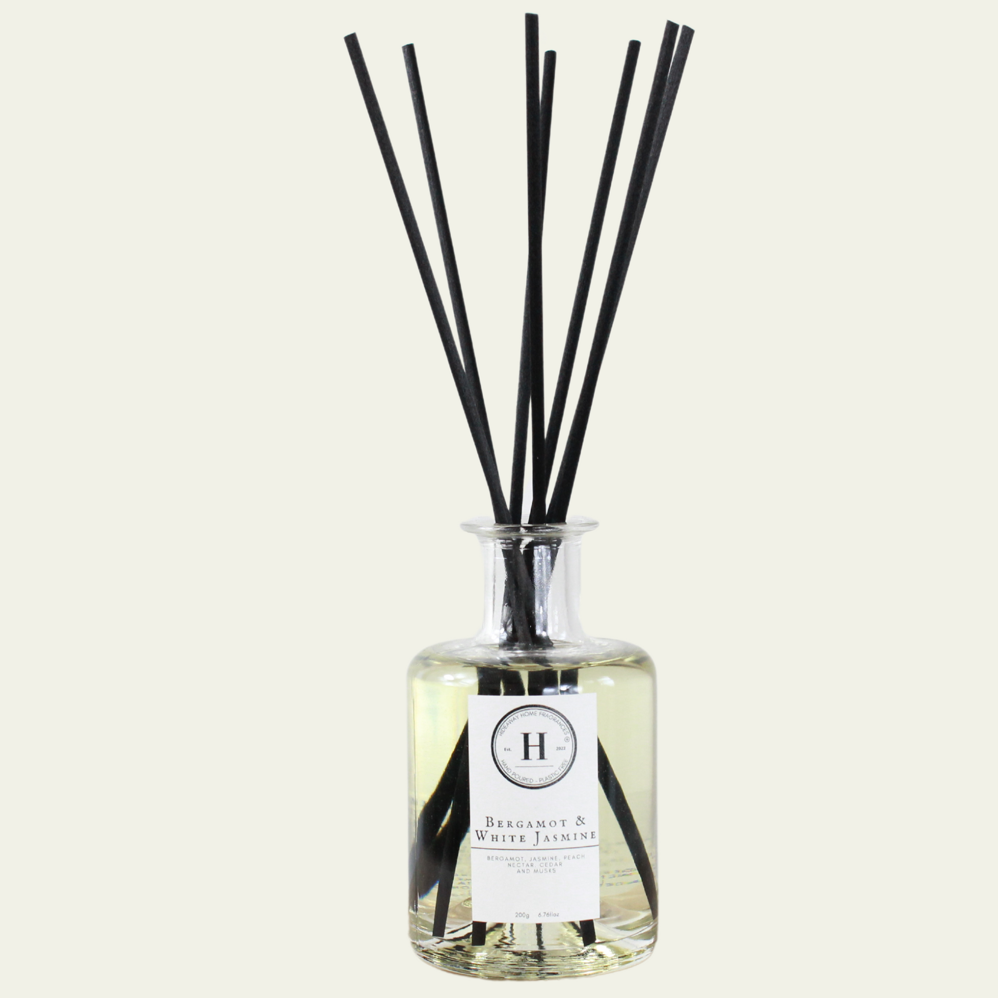 Bergamot & White Jasmine Reed Diffuser - Hideaway Home Fragrances