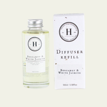 Bergamot & White Jasmine Diffuser Refill - Hideaway Home Fragrances