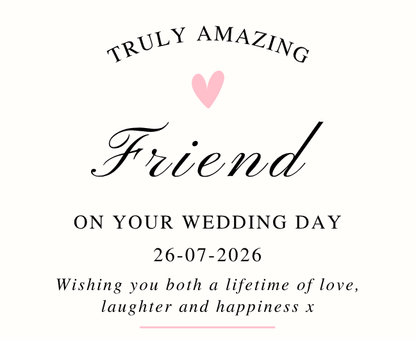 Elegant personalised best friend bridal shower gift hamper with a premium fragrance candle and room diffuser – Hideaway Home Fragrances