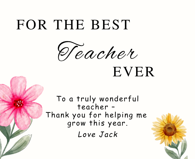Premium personalized school leaving thank you hamper with an elegant floral print custom teacher tribute candle and reed diffuser, elegantly boxed by Hideaway Home Fragrances.