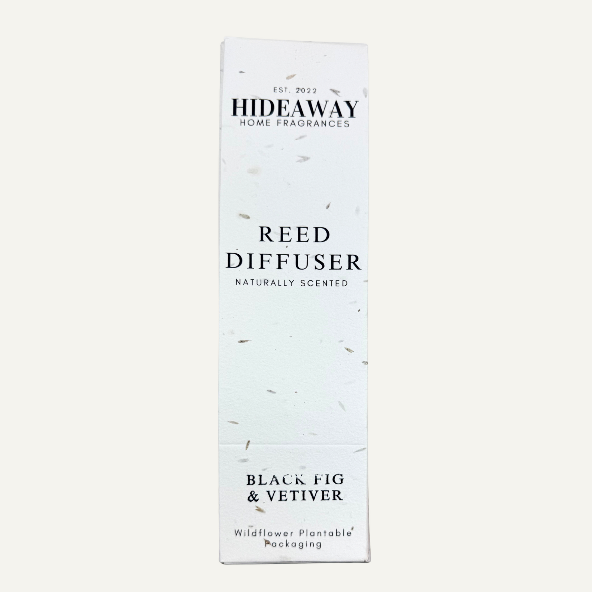 Black Fig & Vetiver diffuser inspired by nature with rich, green fragrance layers - Hideaway Home Fragrances