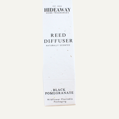 Refined Black Pomegranate Diffuser – Opulent Exotic Sensual Blend of Fruit, Florals, and Smoky Woods | Hideaway Home Fragrances