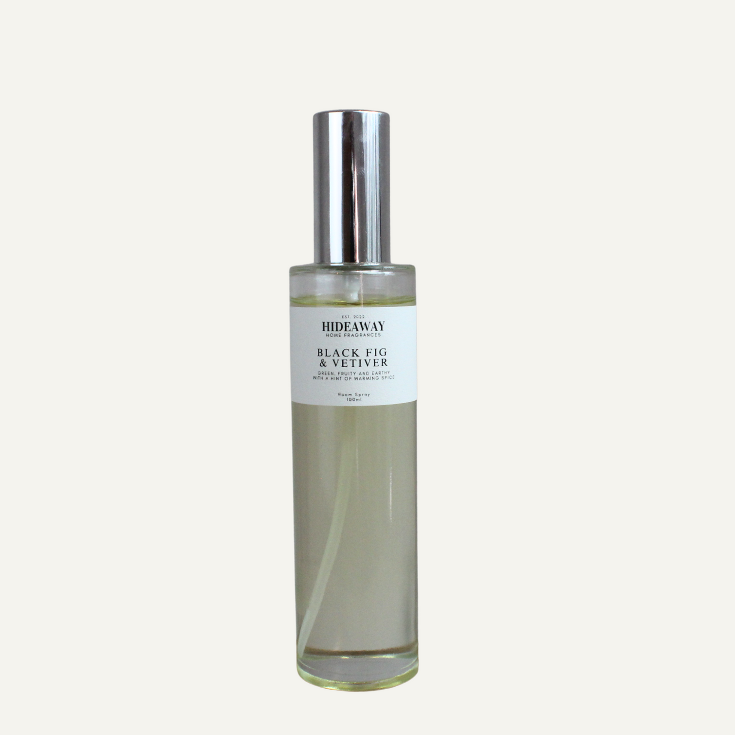 Earthy luxury home scent – Black Fig & Vetiver Room Spray with clove, rosewood, and amber undertones - Hideaway Home Fragrances
