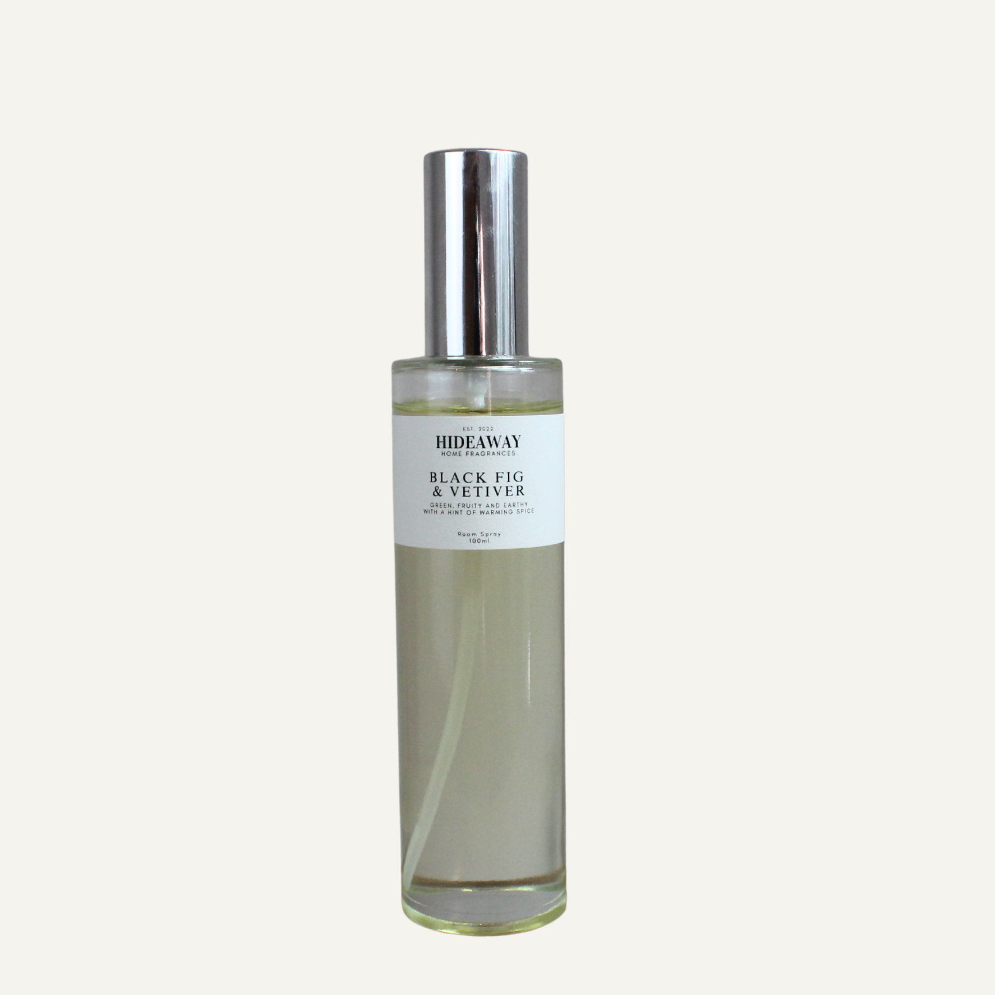 Earthy luxury home scent – Black Fig & Vetiver Room Spray with clove, rosewood, and amber undertones - Hideaway Home Fragrances